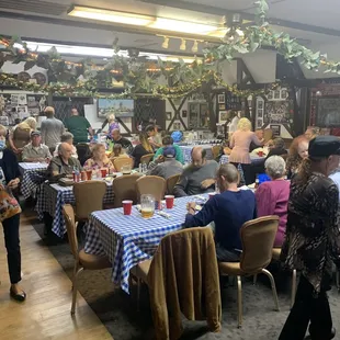 people sitting at tables