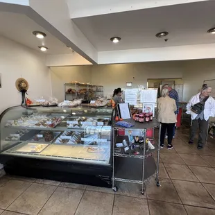 Cold case with items like gingerbread and Black Forest roll.  Both were excellent.