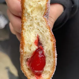 Berliner with strawberry filling
