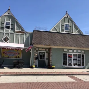 the front of the restaurant