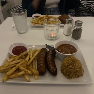 Bratwurst Sausage Plate
