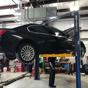 Jon working on my BMW 750li