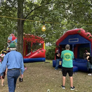 Bounce houses for the kids