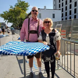 Cute couple.  Their outfits came from Germany!