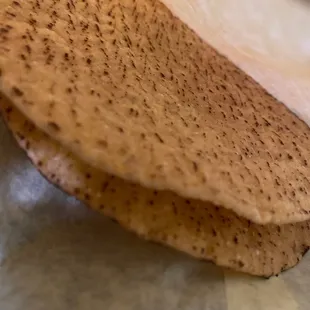 Either with tostadas and salted crackers or both, I ate most but they hook you up don't trip