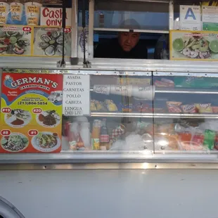 a man looking out the window