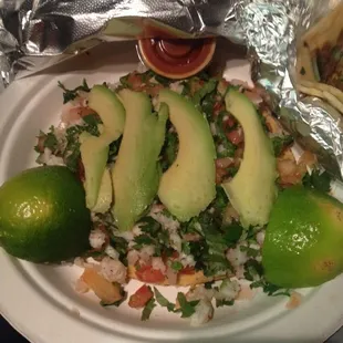 Ceviche tostada $2.50