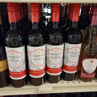 a variety of wines