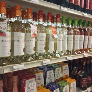 a variety of wines