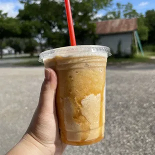 Blended Carmel macchiato