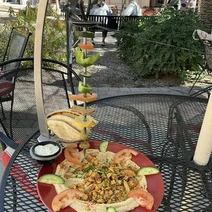 Chicken sharma w hummus   Super good!