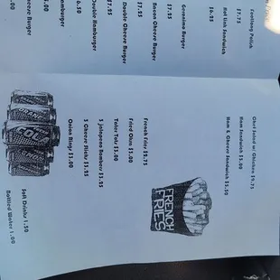 Inside of Menu 12/15/2022