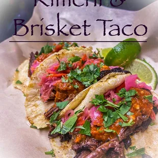 Kimchi Brisket Taco
