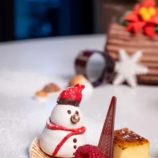 a plate of desserts