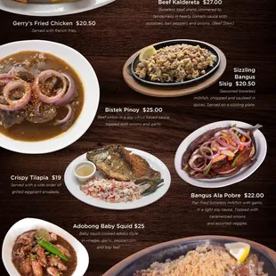 Updated menu effective February 1, 2025