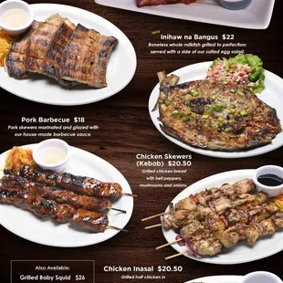 Updated menu effective February 1, 2025