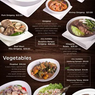 Updated menu effective February 1, 2025