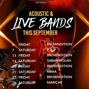 September band line up