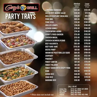 Party trays