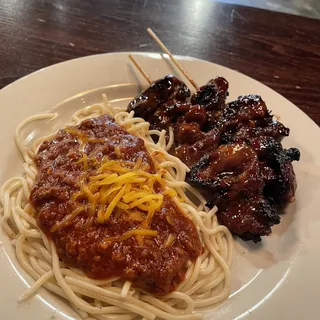 Kids Spaghetti with Pork Barbecue