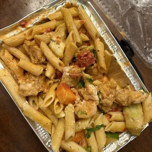 Chicken abruzzo pasta dish