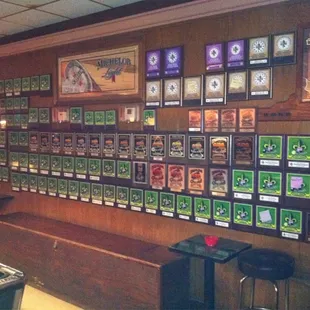 a billiards room with a pool table