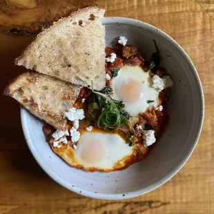 Shakshuka with sourdough toast