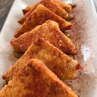 Fried tofu- and it's delicious!