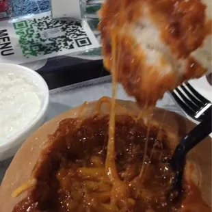 Bread bowl chili the reveal!