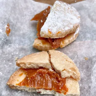Inside look of an Alfajor cookie.