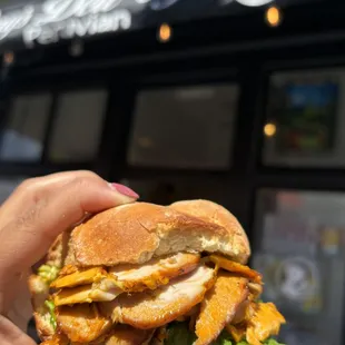 Peruvian home made ham sandwich