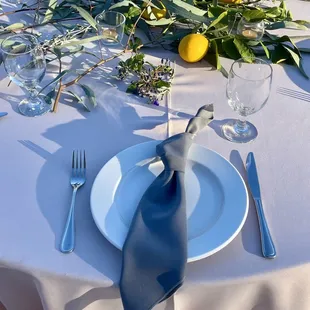 Table set up in Winters.