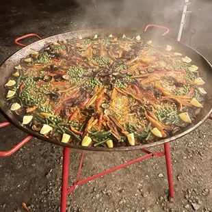 Vegan Paella for my step dads 70th birthday bash.