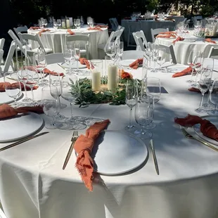 Tables are set at The Maples.