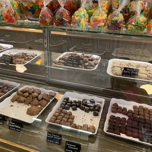 a variety of chocolates