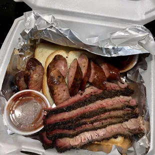 Brisket and sausage