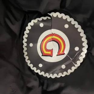 a cake with a rainbow on it