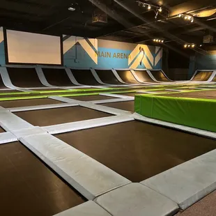 Main jumping trampoline arena plenty of space!