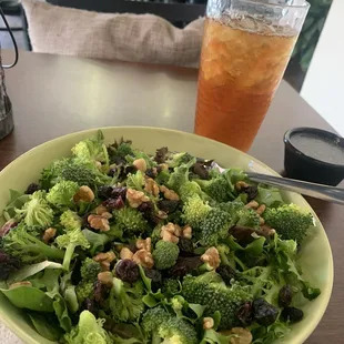 Fresh Walnut Salad and Mango Tea