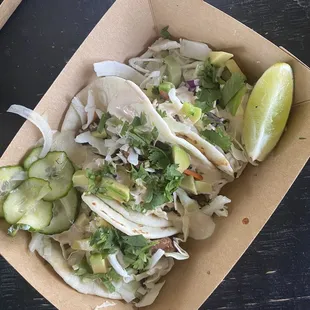 Our favorite pick - KBBQ tacos...!  Could eat this every day! Someone, could you please get me recipe for these pickles ?!?