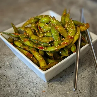 Sweet and Spicy Edamame