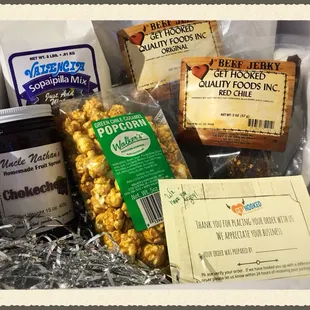 Custom gift baskets and mail orders!