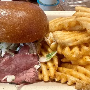 Pastrami Burger + side of fries!