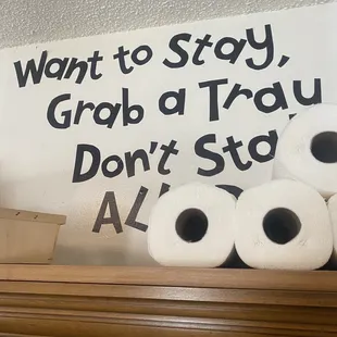 a pile of toilet paper