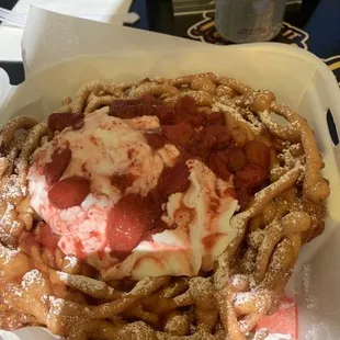 Strawberry Funnel Cake
