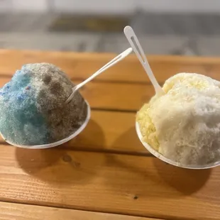 two scoops of ice cream
