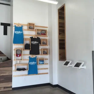 Souvenirs and gift cards and sign in kiosks