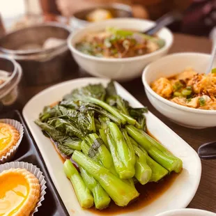 a variety of food on a table