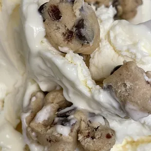 Kookie Dough Ice Cream. Our rich creamy base married with chocolate chip cookie dough. Try our version, you won't be disappointed!