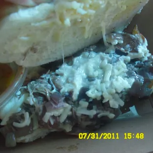 A peek inside my Twisted Cali Cheese Steak